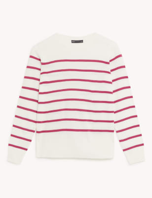 Supersoft Striped Crew Neck Jumper