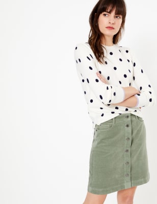 Cashmilon Polka Dot Round Neck Jumper