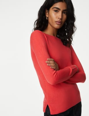 

Womens M&S Collection Supersoft Crew Neck Jumper - Medium Red, Medium Red