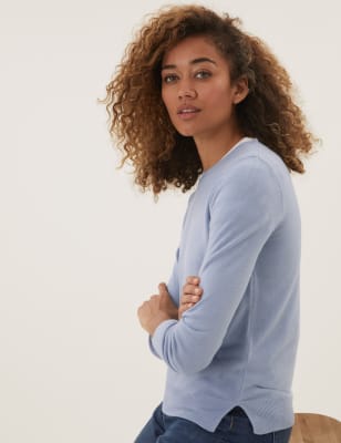 

Womens M&S Collection Supersoft Crew Neck Jumper - Cornflower, Cornflower