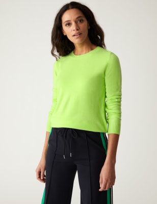 

Womens M&S Collection Supersoft Crew Neck Jumper - Lime, Lime