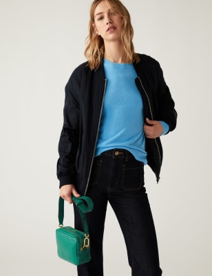 

M&S Collection Jersey con escote cerrado supersuaveWomens - Turquoise, Turquoise