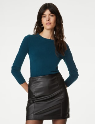 

Womens M&S Collection Superweicher Pullover mit Rundhalsausschnitt - Dark Turquoise, Dark Turquoise