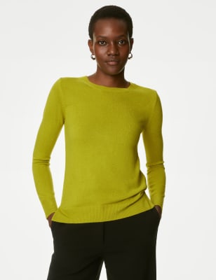 

Womens M&S Collection Supersoft Crew Neck Jumper - Bright Lime, Bright Lime