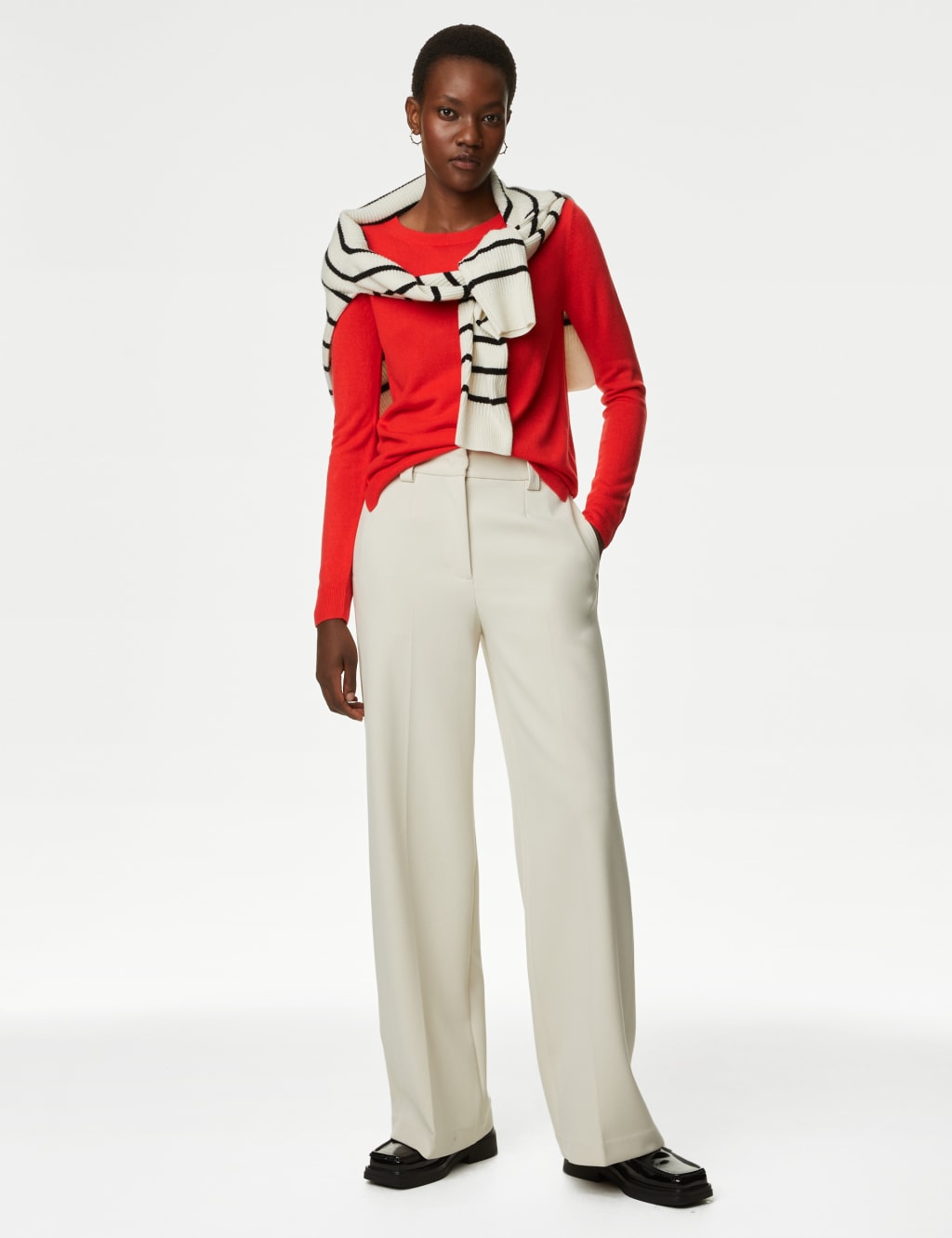 Red and cheap white jumper
