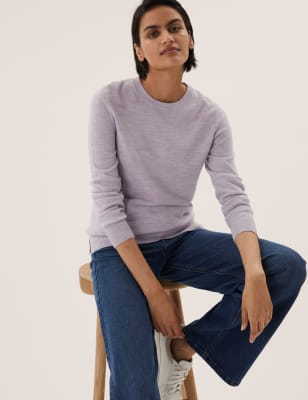 

Womens M&S Collection Superweicher Pullover mit Rundhalsausschnitt - Hyacinth, Hyacinth