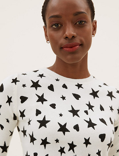 Supersoft Stars and Hearts Crew Neck Jumper