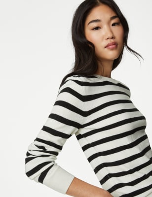 Supersoft Striped Crew Neck Jumper