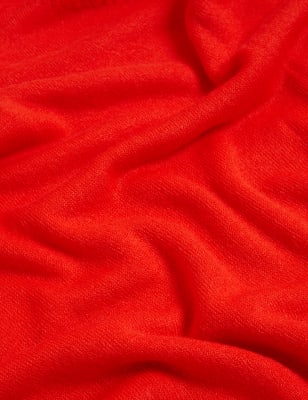 

Womens M&S Collection Superweicher Pullover mit Rollkragen und Ballonärmeln - Tomato, Tomato