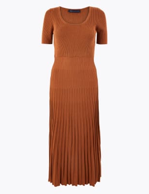 marks and spencer fit and flare dress