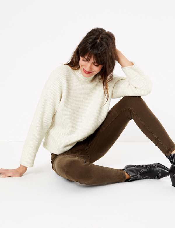 Ribbed Turtle Neck Jumper