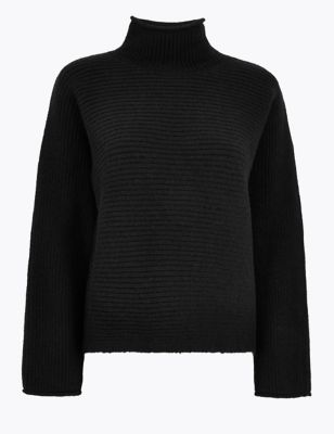 Ribbed Turtle Neck Jumper | M&S Collection | M&S
