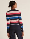 Soft Touch Striped Textured Fitted Jumper