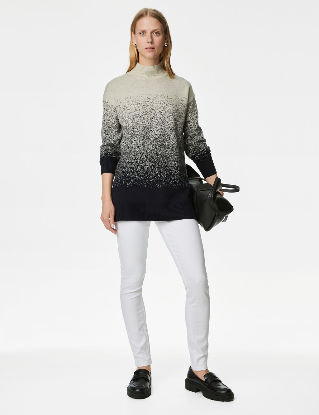 Soft Touch Ombre Funnel Neck Jumper image 3