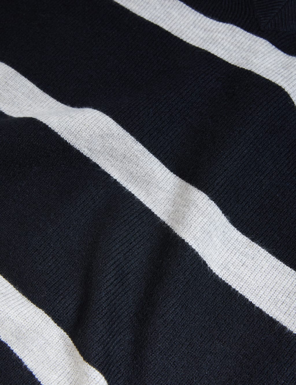 Soft Touch Striped Ribbed V-Neck Jumper image 5
