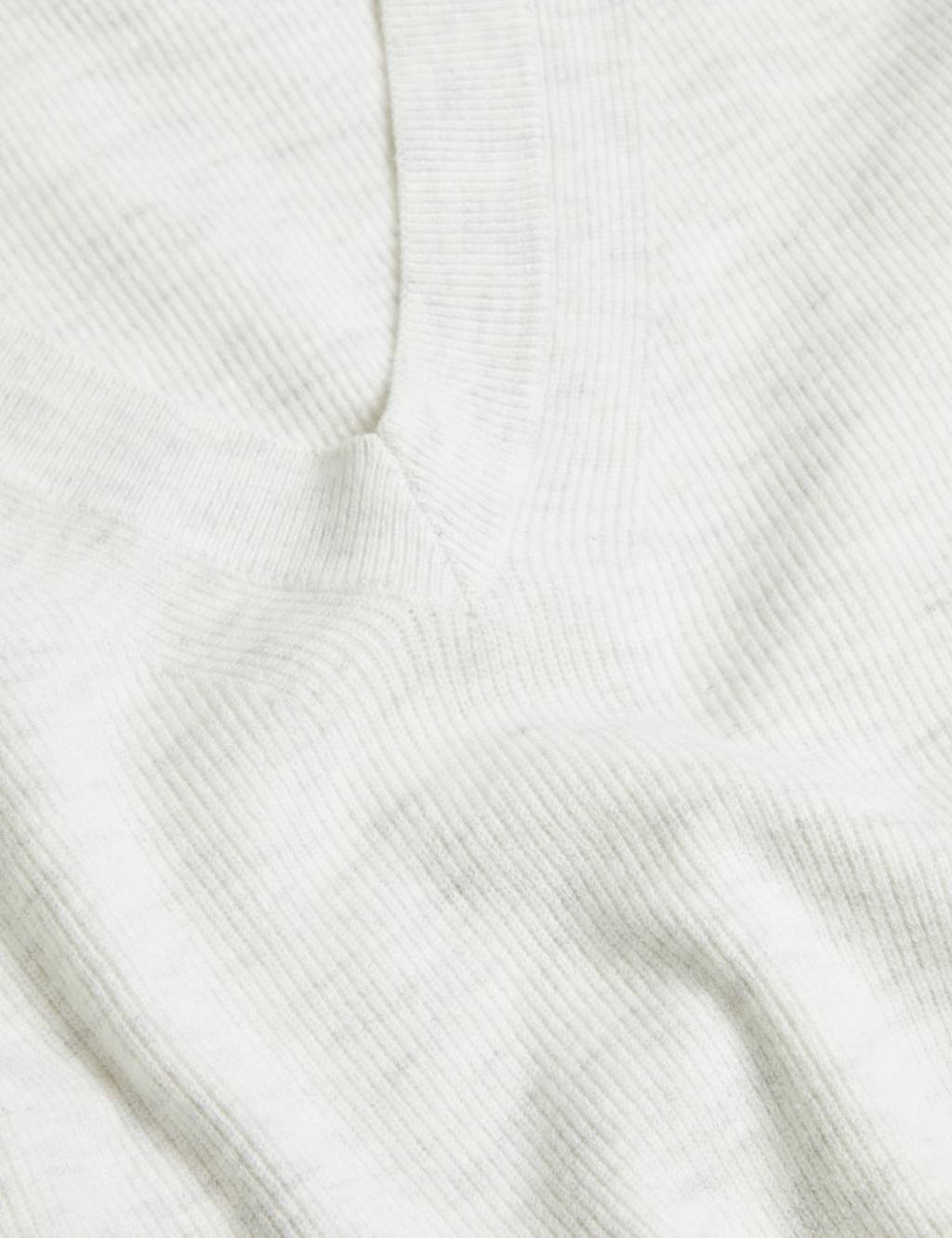 Soft Touch Ribbed V-Neck Relaxed Jumper image 5
