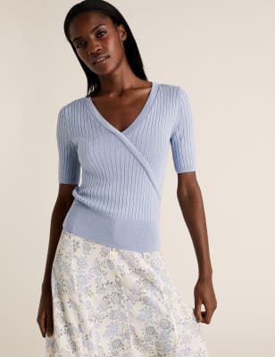 v neck wrap blouse