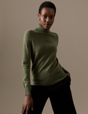 

Womens Autograph Rollkragenpullover aus reinem Kaschmir - Khaki Marl, Khaki Marl