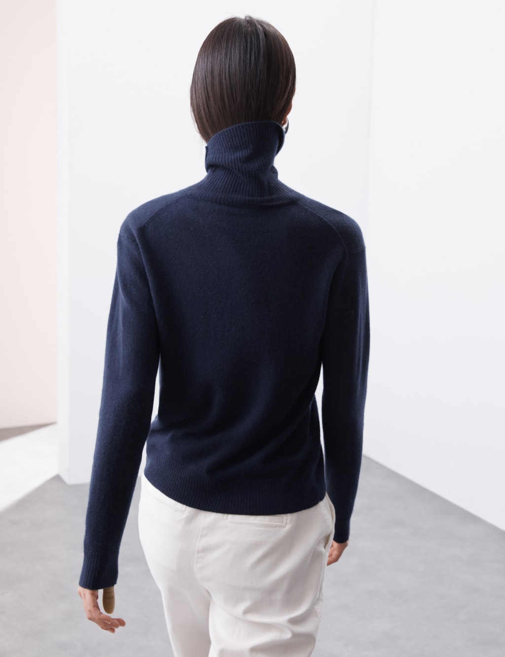 Pure Cashmere Roll Neck Jumper image 3