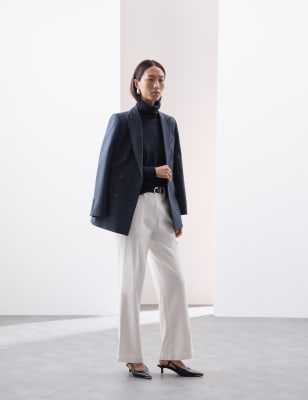 turquoise polo neck jumper