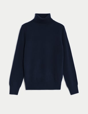 cream cashmere polo neck jumper