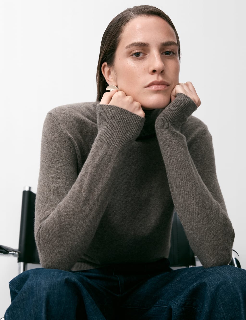 M&s black cashmere jumper sale