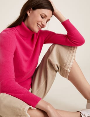 

Womens Autograph Pure Cashmere Roll Neck Jumper - Very Pink, Very Pink