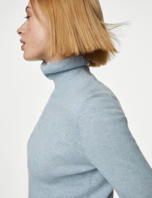 

Womens Autograph Rollkragenpullover aus reinem Kaschmir - Grey Blue, Grey Blue