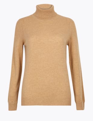 

Womens Autograph Pure Cashmere Roll Neck Jumper - Light Camel, Light Camel