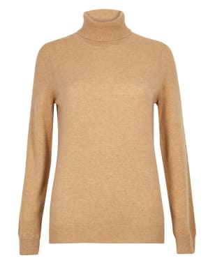 

Womens Autograph Pure Cashmere Roll Neck Jumper - Light Camel, Light Camel