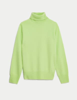 

Womens Autograph Pure Cashmere Roll Neck Jumper - Pale Lime, Pale Lime