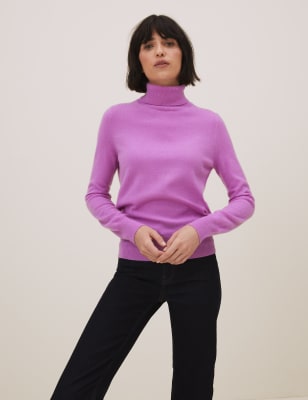 

Womens Autograph Pure Cashmere Roll Neck Jumper - Medium Lavender, Medium Lavender