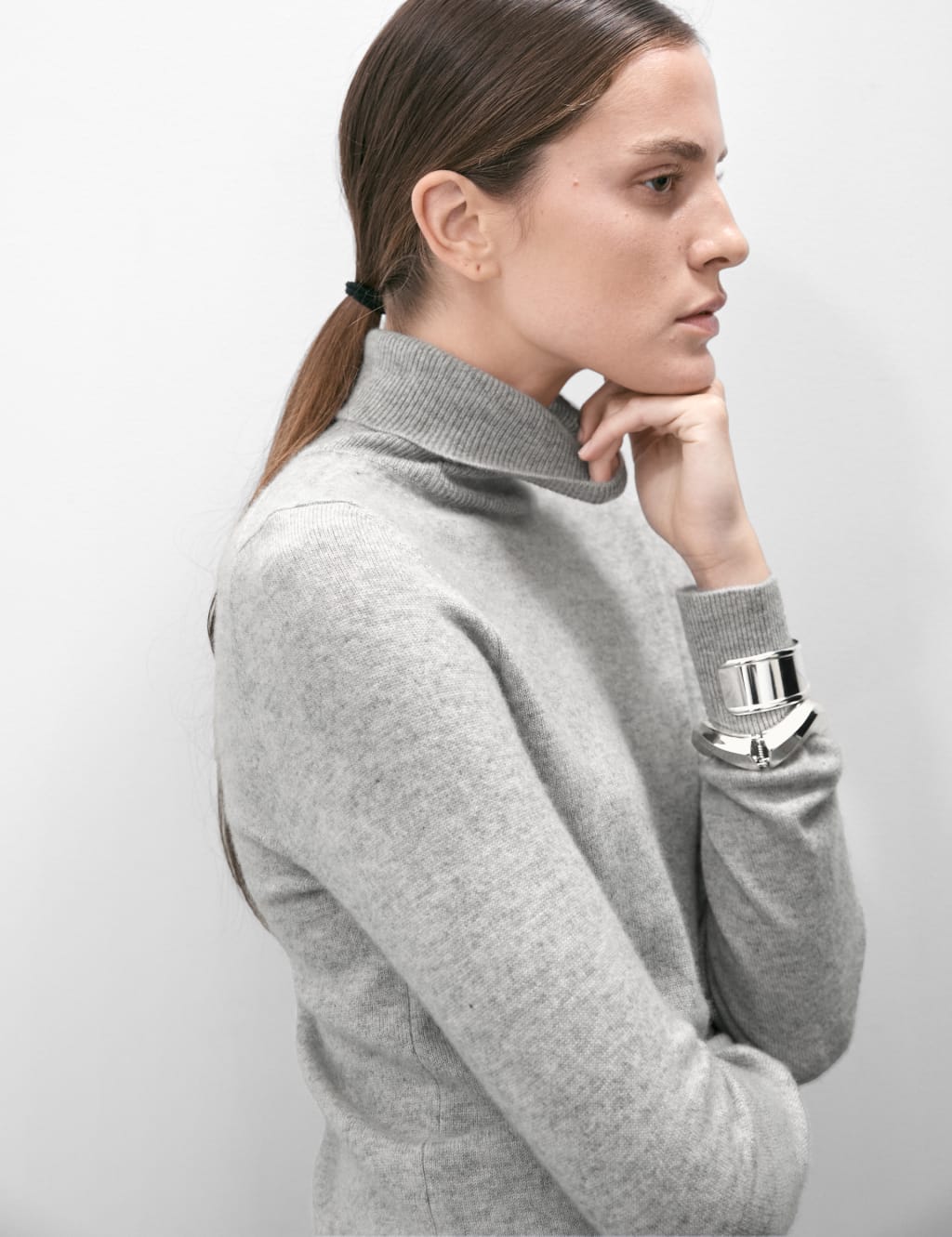 Pure Cashmere Roll Neck Jumper image 3