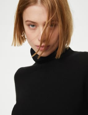 Cashmere polo neck new arrivals marks and spencer