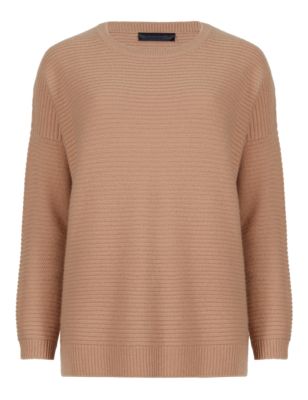 Pure Cashmere Horizontal Ribbed Jumper | M&S Collection | M&S