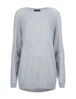 Pure Cashmere Round Neck Perforated Jumper | M&S Collection | M&S