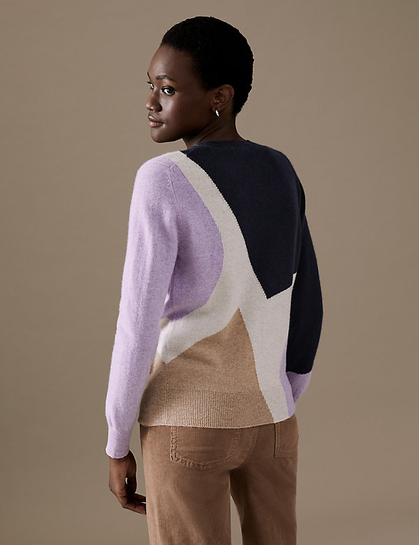 Pure Cashmere Colour Block Relaxed Jumper