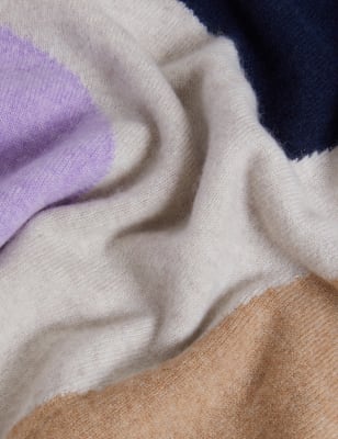 

Womens Autograph Bequemer Pullover aus reinem Cashmere mit Blockfarben - Lilac Mix, Lilac Mix