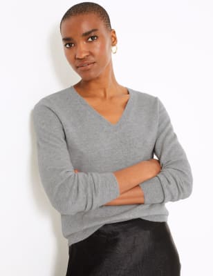 Pull 100&nbsp;% cachemire &agrave; col en V