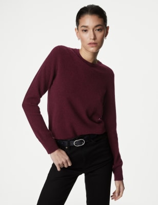 

Womens Autograph Pure Cashmere Crew Neck Jumper - Redcurrant, Redcurrant