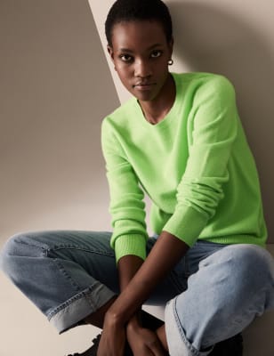 

Womens Autograph Pure Cashmere Crew Neck Jumper - Lime, Lime