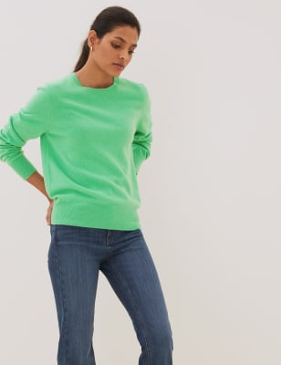 

Womens Autograph Pure Cashmere Crew Neck Jumper - Bright Green, Bright Green