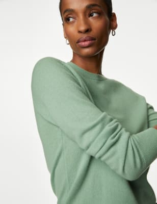 

Womens Autograph Pure Cashmere Crew Neck Jumper - Pale Green, Pale Green