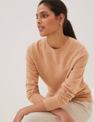 

Womens Autograph Pullover aus reinem Kaschmir mit Rundhalsausschnitt - Camel, Camel