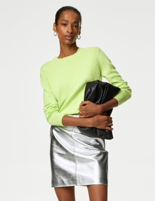 

Womens Autograph Pure Cashmere Crew Neck Jumper - Pale Lime, Pale Lime