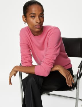 Pink jumper m&s store