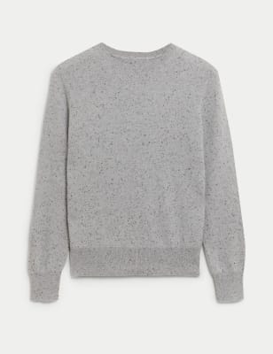 

Womens Autograph Pure Cashmere Textured Crew Neck Jumper - Grey Mix, Grey Mix