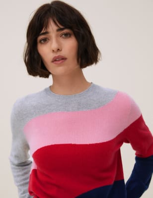 

Womens Autograph Pure Cashmere Crew Neck Jumper - Pink Mix, Pink Mix