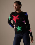 Pure Cashmere Star Crew Neck Jumper