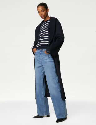 Pure Cashmere Striped Crew Neck Jumper | M&S US